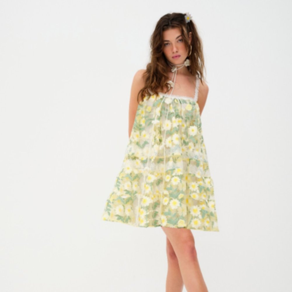 For Love & Lemons Rachel Mini Dress NWT - Picture 2 of 8